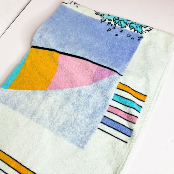 VINTAGE 90s Ocean Pacific Graphic Towel - Picture 8 of 12